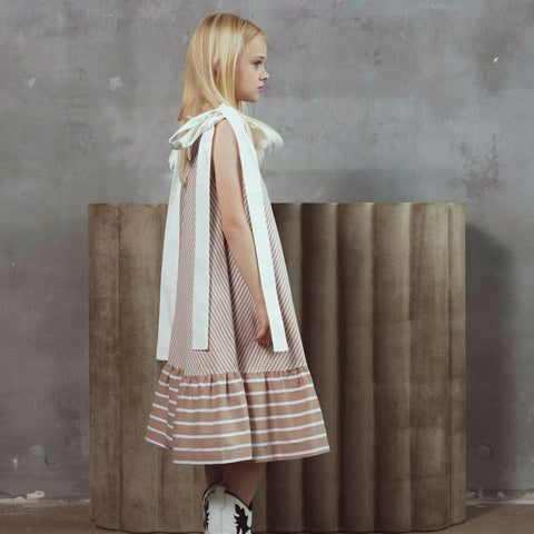 Unlabel Belle Dress Cacao Stripes