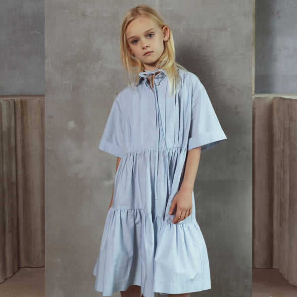 Unlabel Bea Dress Blue/Milk Stripes