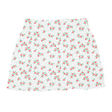 Piupiuchick Short Skirt Ecru W/ Red Flowers Allover