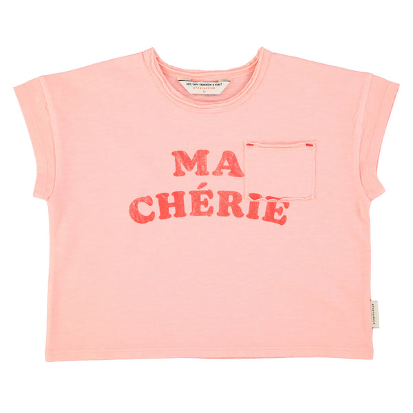 Piupiuchick T'Shirt Light Pink W/ "Ma Chérie" Print