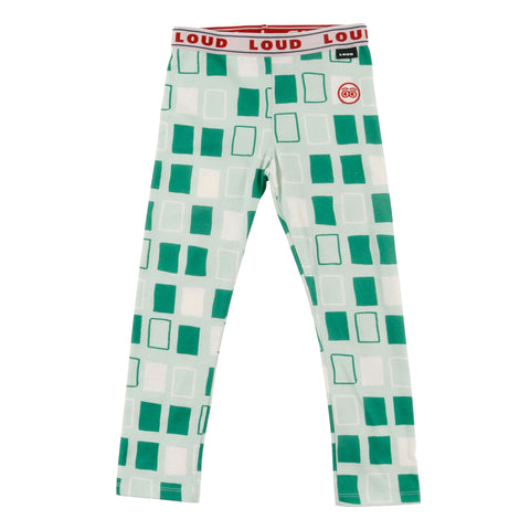 Loud Apparel Menta Leggings Loud Abstract Check Aop