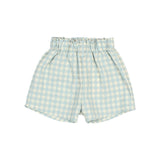Buho BB Gingham Shorts Aqua