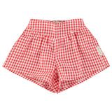 Piupiuchick Shorts Red & Ecru Checkered