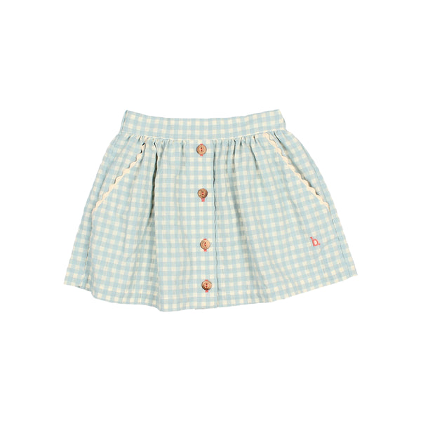 Buho Gingham Skirt Aqua