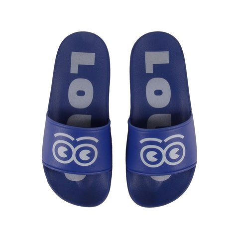 Loud Apparel Mela Sliders Loud Eyes Blue/Light Blue