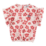 Loud Apparel Flower Girl Top Ruffle Flower Aop