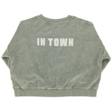 Piupiuchick Sweatshirt Washed Green W/ "Best Friend" Print