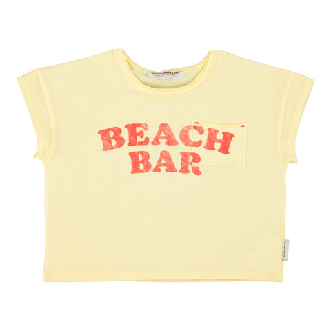 Piupiuchick T'Shirt Light Yellow W/ "Beach Bar" Print