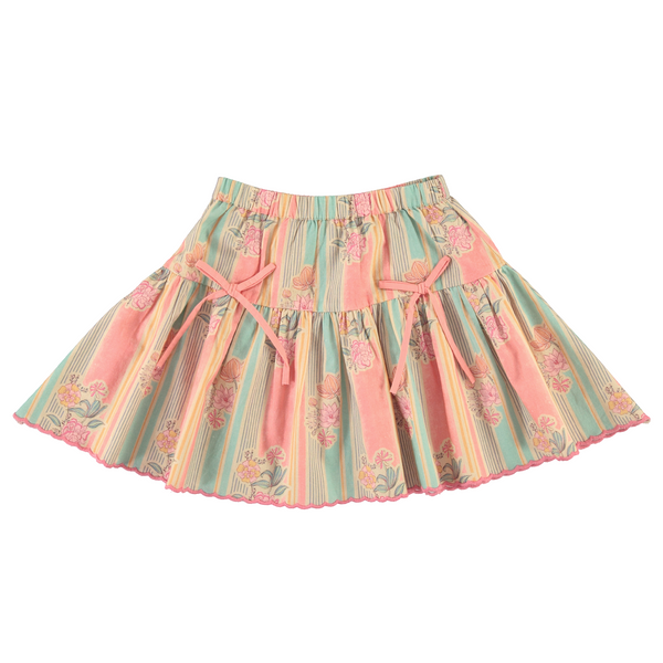Bebe Organic Florence Skirt Floral Stripe