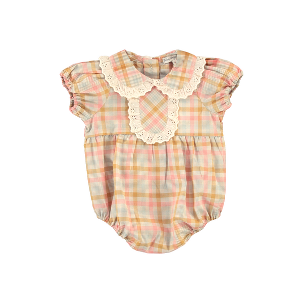 Bebe Organic Camille Romper Sweet Checks
