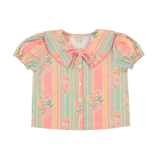 Bebe Organic Florence Blouse Floral Stripe