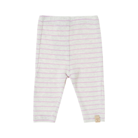 Tocoto Vintage Baby Knitted Leggins Stripes Dark Pink