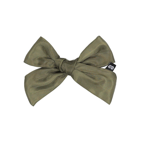 Knot Hairbands Satin Clip Set// Olive