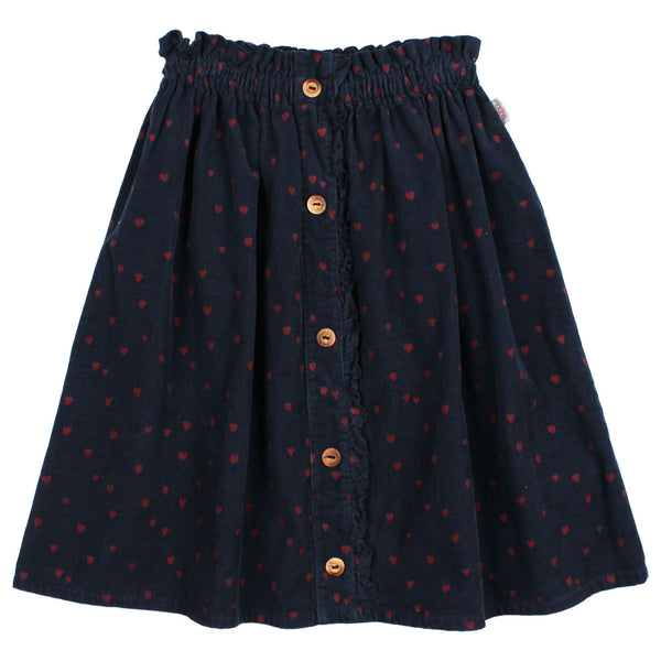 Buho Mini Cuore Skirt  Navy by Búho Barcelona