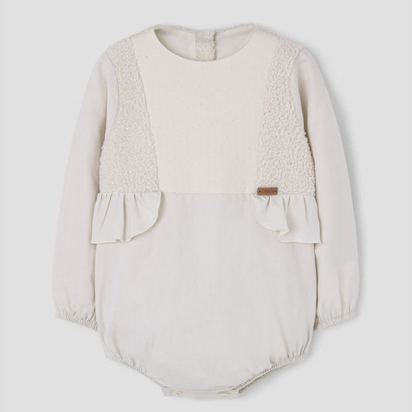 Popelin romper off-white with side panels || 1.1
