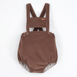 Popelin Ochre-Coloured Corduroy Romper Suit With Bib