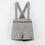 Popelin Black Fleck Shorts With Straps ||11.2