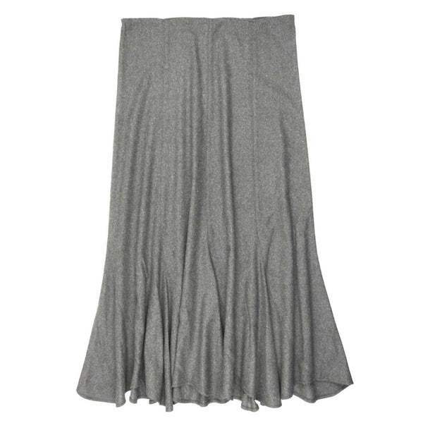 Coco Blanc Wool Maxi Skirt Light Grey