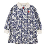 Loud Apparel Polo Dress Straight Loose Fit Flower Aop