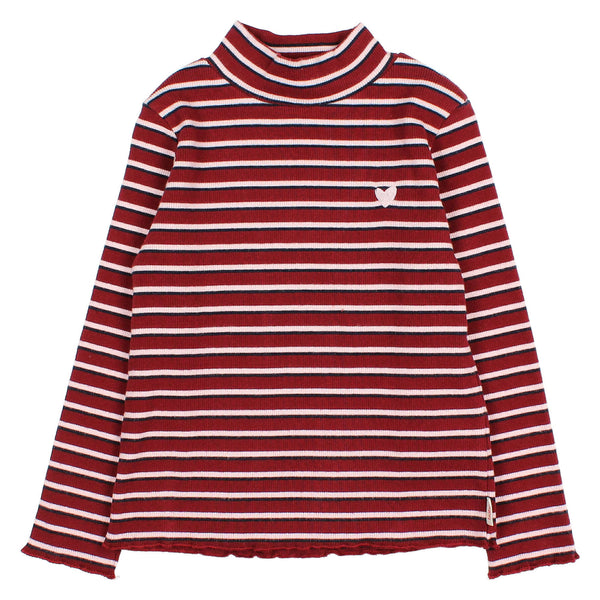 Buho Fancy Stripes T-Shirt Pomegranate by Búho Barcelona