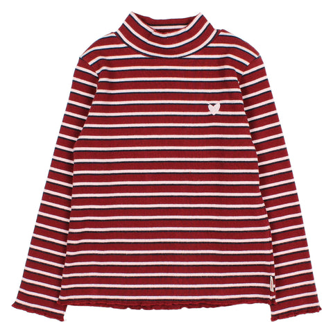 Buho Fancy Stripes T-Shirt Pomegranate by Búho Barcelona