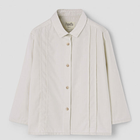 Popelin shirt off-white with casing