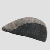 Popelin peak cap grey herringbone woollen || 66.2