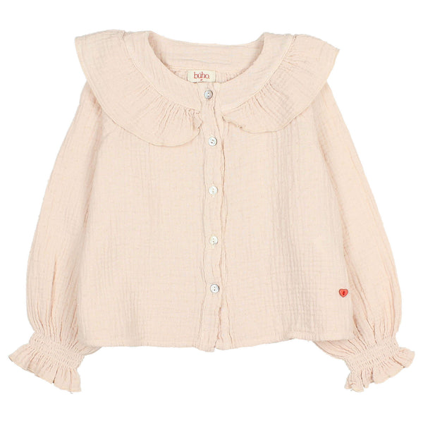 Buho Plumeti Blouse Cream Pink by Búho Barcelona