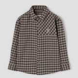 Popelin shirt green plaid with collar || 24.3