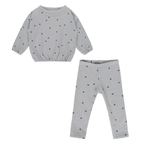 RYLEE & CRU SPONGEY KNIT SET || BLUE STARS