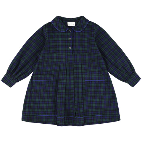 Morley Zuri Long Girls Sleeve Dress Bleu