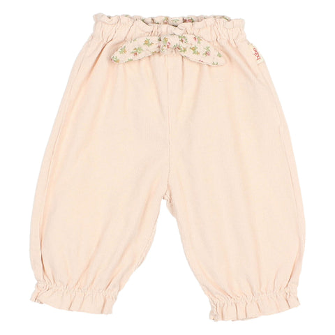 Buho BB Soft Velour Girly Pants Cream Pink by Búho Barcelona