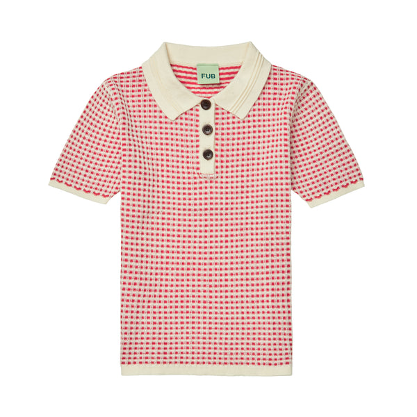 Fub Polo Shirt Ecru/Ruby Red