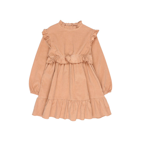 Buho Soft Velour Dress Apple Blossom