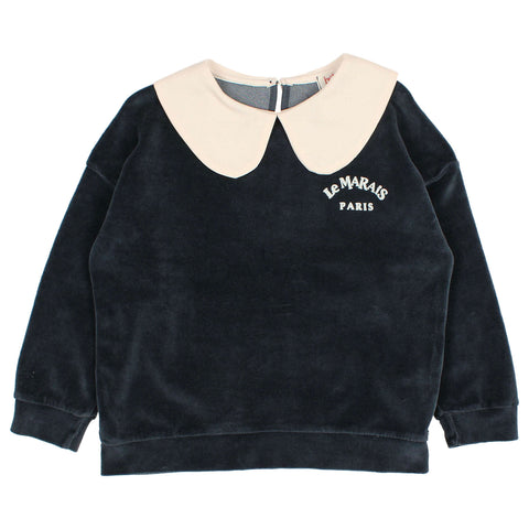 Buho Velvet Sweatshirt Whale by Búho Barcelona