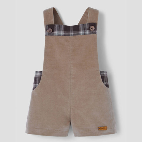 Popelin romper camel corduroy contrasting