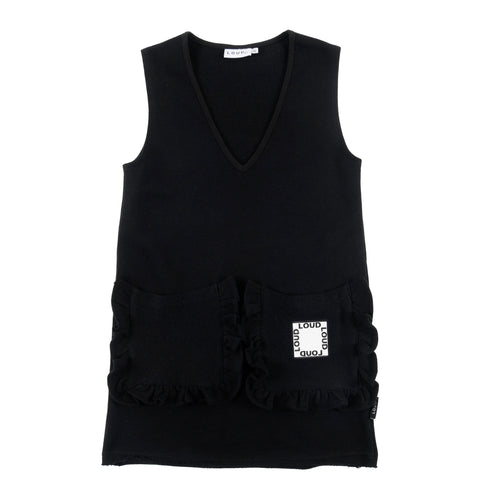 Loud Apparel Magic Pinafore Dress Black