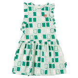 Loud Apparel Sorbet Dress Loose Fit Sleeveless Abstract Check Aop