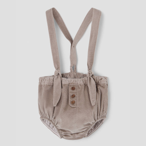 Popelin bloomer taupe corduroy with removable straps || 25.1