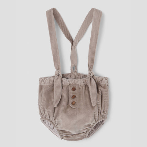 Popelin bloomer taupe corduroy with removable straps