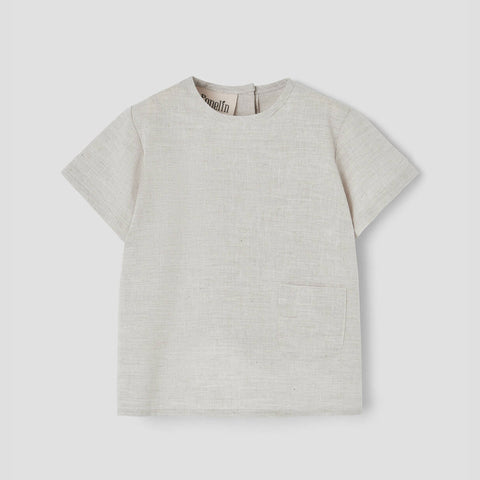 Popelin Grey Shirt With Pocket ||54.5