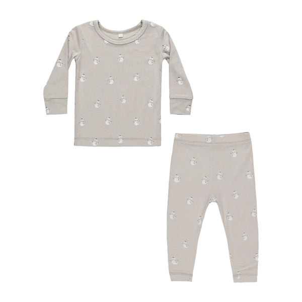 QUINCY MAE BAMBOO PAJAMA SET | SNOWMEN