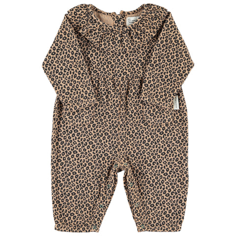 Piupiuchick Short Dress | Brown W/ Animal Print