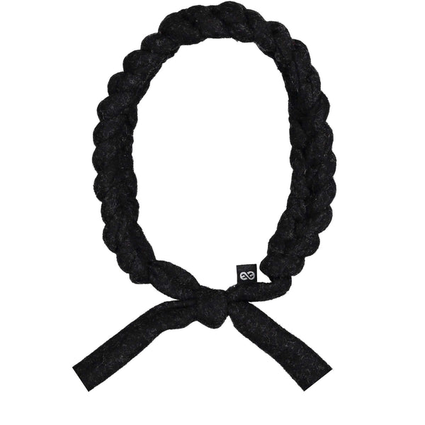 Knot Hairbands Woolen Braid Band // Black