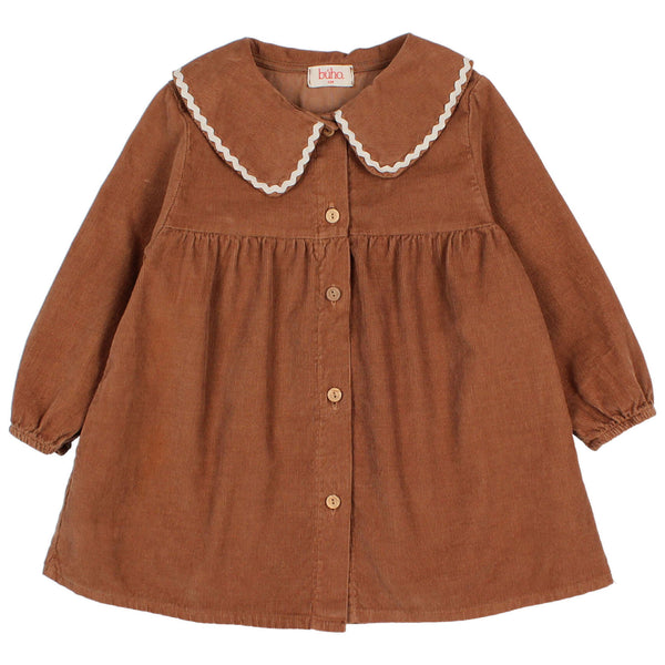 Buho BB Soft Velour Dress Cookie by Búho Barcelona