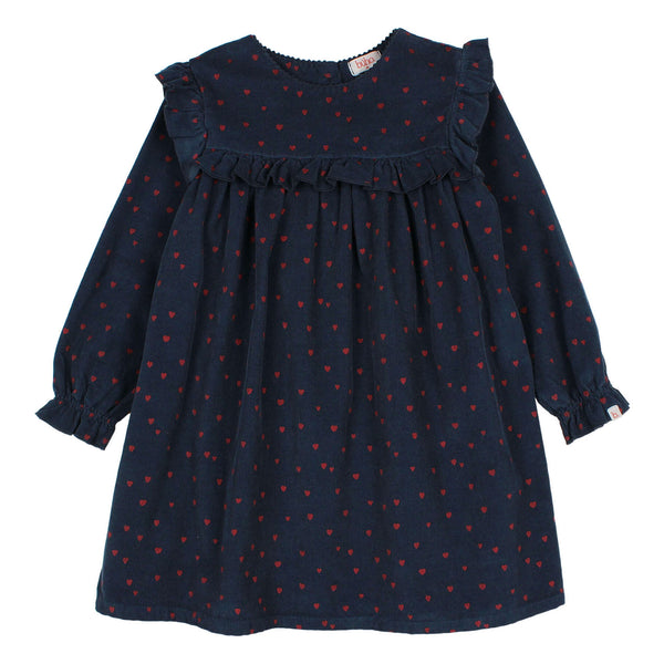 Buho Mini Cuore Dress Navy by Búho Barcelona