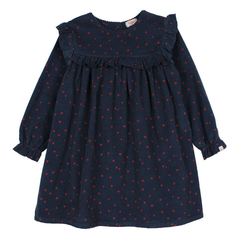 Buho Mini Cuore Dress Navy by Búho Barcelona