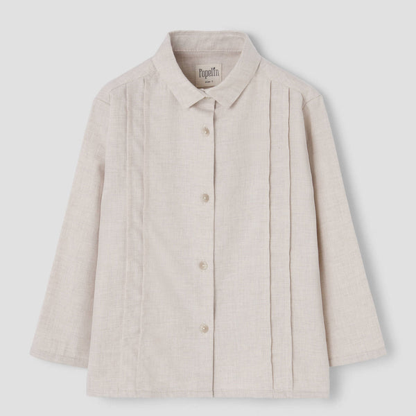 Popelin shirt sand with casing || 22.2