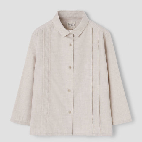 Popelin shirt sand with casing
