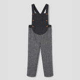 Popelin full length romper grey fleck with rounded yoke || 10.3